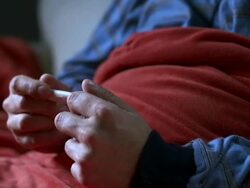 HD: Portrait Of A Sick Man With Fever Stock Footage