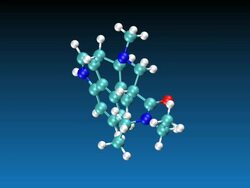 Animation of rotating LSD (Lysergic acid diethylamide) molecule Stock Footage