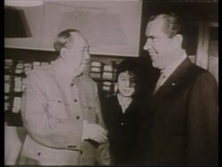 VOICER Bush visits Beijing exactly 30 years since historic Nixon trip News Clip