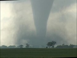 MS Tornado moving over countryside, USA Stock Footage