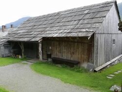 Agatunet, Aga farm community, the Norwegian version of a European rural town, from the Middle Ages Stock Footage