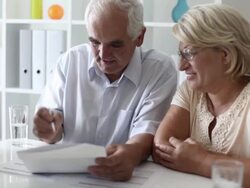 Senior Couple Meeting With Financial Advisor. Stock Footage