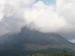 Time lapse over Arenal Volcano, Costa Rica Stock Footage