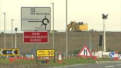 Hinkley Point C nuclear power station construction shots News Clip