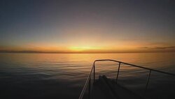 Sunrise of liveaboard Stock Footage