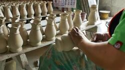 Handmade Ceramics Factory in Lampang Province Stock Footage