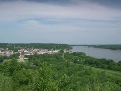 WS View of mississippi river / Rock Island, Illinois, United States Stock Footage