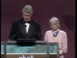 USA: PRESIDENT CLINTON HONOURS CIVIL RIGHTS HEROINE ROSA PARKS News Clip