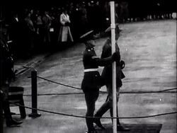 King Leopold with the Inniskillings. News Clip