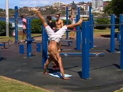 People exercising outdoors and on the beach in Sydney News Clip
