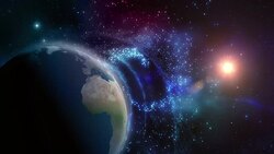 Earth and Sun Stock Footage