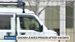 Carlos Ghosn Leaves Tokyo Prison, Flanked by Police Officers News Clip