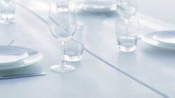 Placesettings on dining table Stock Footage