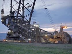 Brown Coal excavator Stock Footage