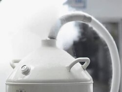 top of liquid nitrogen tank Stock Footage