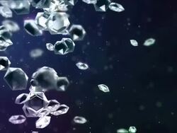 Flying diamonds Stock Footage