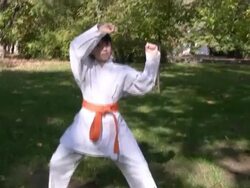 HD: Training in park Stock Footage