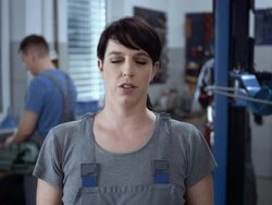 Female Mechanic Having A Video Call Stock Footage