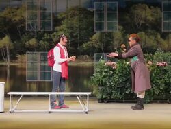 MS PAN Artist performing modern Qinqiang opera in theater and Qinqiang is representative folk opera of northwest China  AUDIO  / xi'an, shaanxi, china Stock Footage