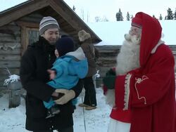 Santa Claus in his Homeland Stock Footage