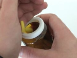 Taking medicine Stock Footage