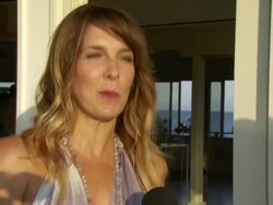 INTERVIEW - Michele Promaulayko on her advice for those running the Run 10 Feed 10 at  Women's Health Hamptons "Party Under the Stars" Stock Footage