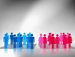 Chart - Women Higher Than Men Stock Footage