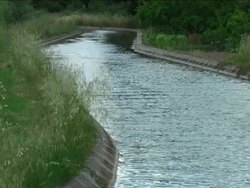 Irrigation canal Stock Footage
