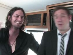 The Airborne Toxic Event Interview (clip 1) Stock Footage