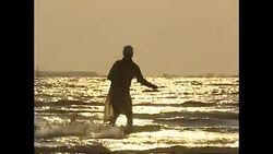 Fishermen in Gabon casting nets News Clip