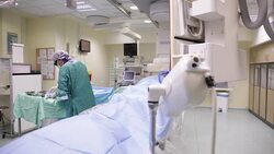 Operating process in angioplasty Stock Footage