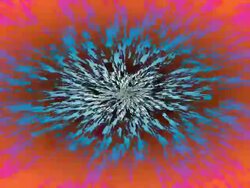 INFINITE HUMAN SHAPES COMING/GOING. ENDLESS ORANGE SPACE (seamless loopable) Stock Footage