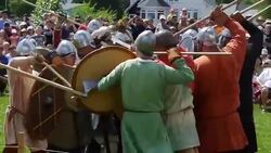 CLEAN : Vikings storm beaches of lakeside Canadian town News Clip