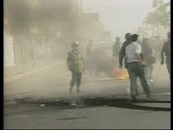 PERU: LIMA: STRIKING PROTESTERS CLASH WITH POLICE News Clip