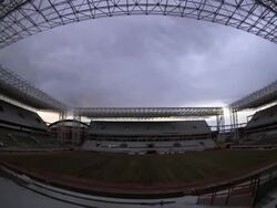 Construction At Arena Pantanal in Cuiaba Continues Stock Footage