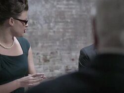 Businessman talking in group therapy session Stock Footage