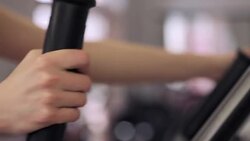 Elliptical trainer workout Stock Footage