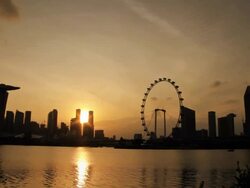 Relaxing Sunset View Stock Footage