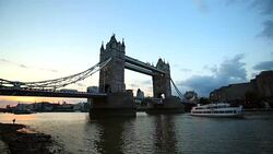 London Tower Bridge Stock Footage