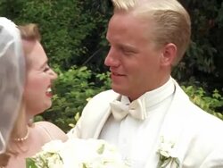 CU Newlywed bride and groom smiling and kissing / Washington State, USA Stock Footage
