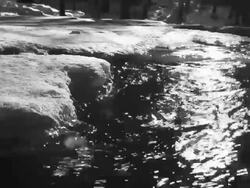 HD Winter River in the Backlight (B&W) (4:2:2@100 Mb/s) Stock Footage