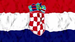 Croatia Flag Stock Footage