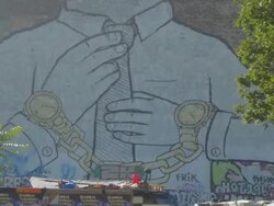 Chains Mural,ZO, Stock Footage
