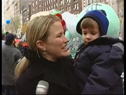 Giant helium balloons inflated for Macy's parade News Clip