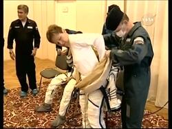 Preps for launch of US Russian Malaysian crew Instructional Video