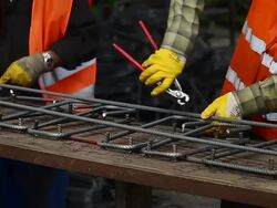 Steel Bar Tie Stock Footage