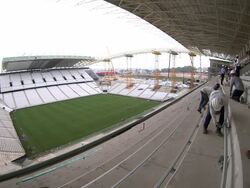 Construction At Arena De Sao Paulo Continues Stock Footage