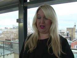 INTERVIEW - Shelly Smith on carols, X Factor and advice to others at HEART X Factor Xmas Choir on 12th December 2014 in London, England. Stock Footage