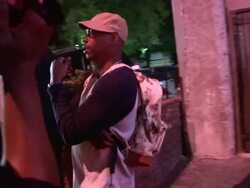 Dave Chappelle on giving away 500 thousand dollars for a good cause at DBA Club in West Hollywood Stock Footage