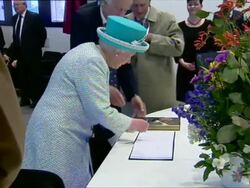 The Queen & Prince Philip at Aberdeen University News Clip